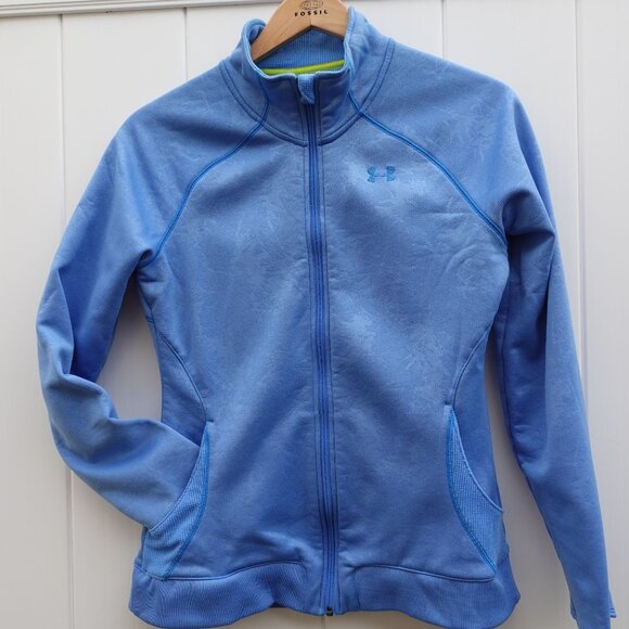 Under Armour Full Zip Jacket with Pockets Cornflower Blue Sz M - Picture 1 of 8